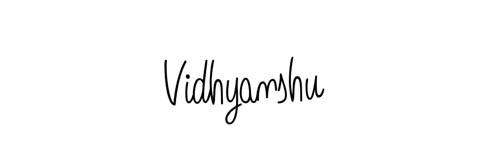 How to make Vidhyanshu name signature. Use Angelique-Rose-font-FFP style for creating short signs online. This is the latest handwritten sign. Vidhyanshu signature style 5 images and pictures png