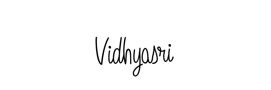 Create a beautiful signature design for name Vidhyasri. With this signature (Angelique-Rose-font-FFP) fonts, you can make a handwritten signature for free. Vidhyasri signature style 5 images and pictures png