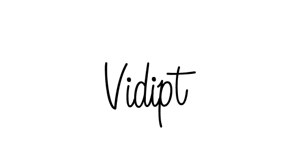Make a beautiful signature design for name Vidipt. With this signature (Angelique-Rose-font-FFP) style, you can create a handwritten signature for free. Vidipt signature style 5 images and pictures png
