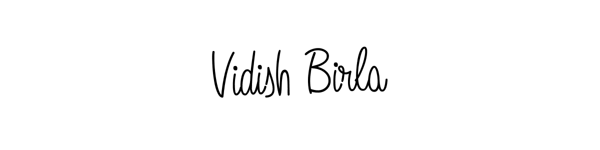 Use a signature maker to create a handwritten signature online. With this signature software, you can design (Angelique-Rose-font-FFP) your own signature for name Vidish Birla. Vidish Birla signature style 5 images and pictures png