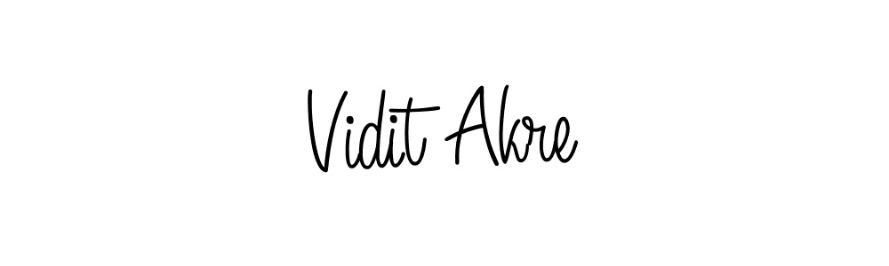 Use a signature maker to create a handwritten signature online. With this signature software, you can design (Angelique-Rose-font-FFP) your own signature for name Vidit Akre. Vidit Akre signature style 5 images and pictures png