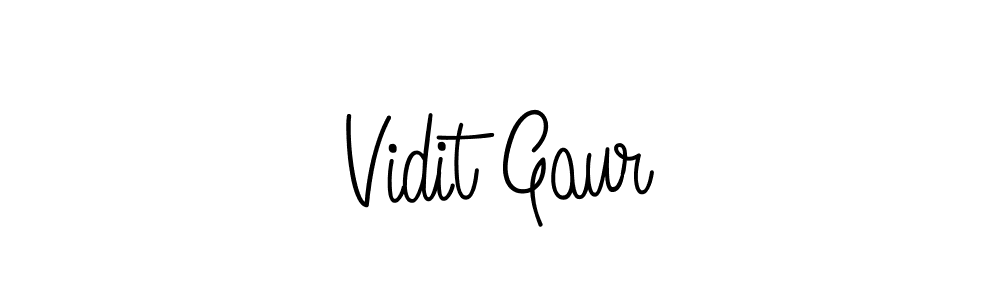 Vidit Gaur stylish signature style. Best Handwritten Sign (Angelique-Rose-font-FFP) for my name. Handwritten Signature Collection Ideas for my name Vidit Gaur. Vidit Gaur signature style 5 images and pictures png