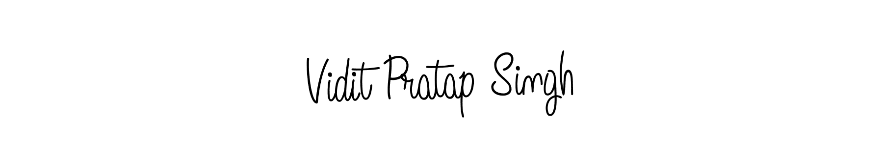 How to make Vidit Pratap Singh name signature. Use Angelique-Rose-font-FFP style for creating short signs online. This is the latest handwritten sign. Vidit Pratap Singh signature style 5 images and pictures png