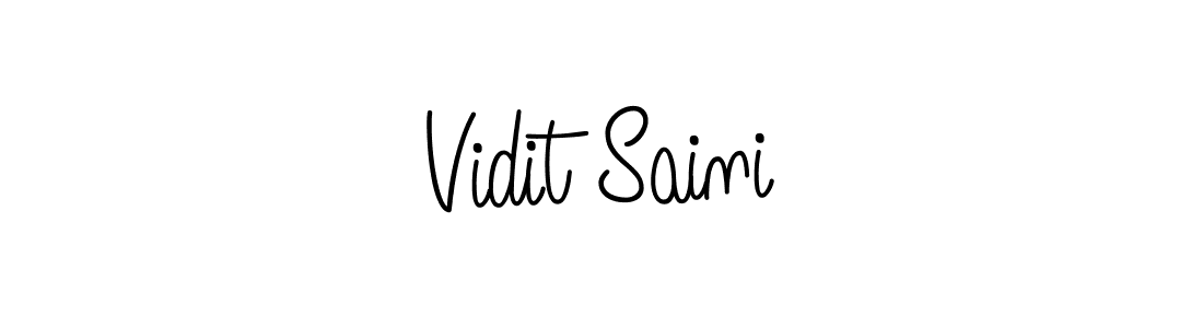 Vidit Saini stylish signature style. Best Handwritten Sign (Angelique-Rose-font-FFP) for my name. Handwritten Signature Collection Ideas for my name Vidit Saini. Vidit Saini signature style 5 images and pictures png