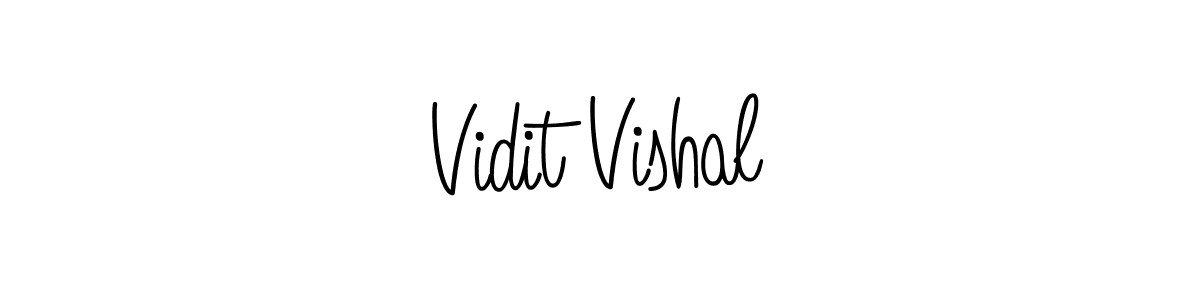 Design your own signature with our free online signature maker. With this signature software, you can create a handwritten (Angelique-Rose-font-FFP) signature for name Vidit Vishal. Vidit Vishal signature style 5 images and pictures png