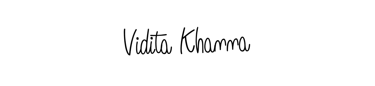 You can use this online signature creator to create a handwritten signature for the name Vidita Khanna. This is the best online autograph maker. Vidita Khanna signature style 5 images and pictures png