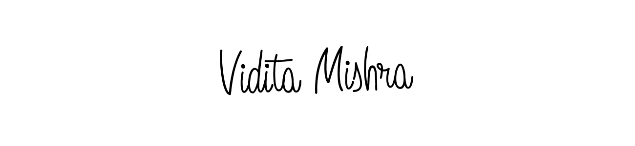 How to make Vidita Mishra name signature. Use Angelique-Rose-font-FFP style for creating short signs online. This is the latest handwritten sign. Vidita Mishra signature style 5 images and pictures png