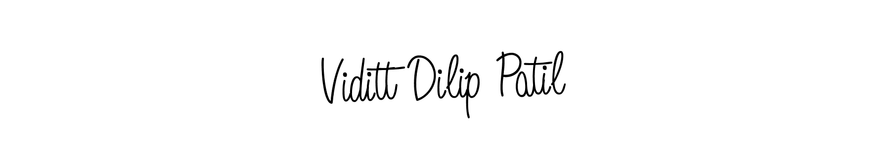 How to make Viditt Dilip Patil name signature. Use Angelique-Rose-font-FFP style for creating short signs online. This is the latest handwritten sign. Viditt Dilip Patil signature style 5 images and pictures png