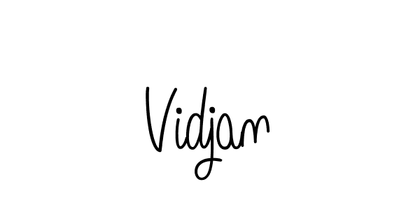 Vidjan stylish signature style. Best Handwritten Sign (Angelique-Rose-font-FFP) for my name. Handwritten Signature Collection Ideas for my name Vidjan. Vidjan signature style 5 images and pictures png
