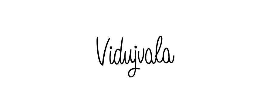 How to make Vidujvala name signature. Use Angelique-Rose-font-FFP style for creating short signs online. This is the latest handwritten sign. Vidujvala signature style 5 images and pictures png