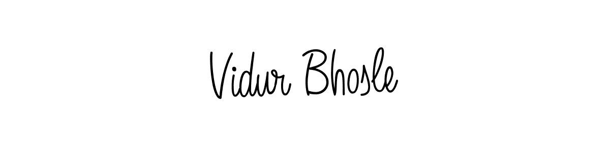 Create a beautiful signature design for name Vidur Bhosle. With this signature (Angelique-Rose-font-FFP) fonts, you can make a handwritten signature for free. Vidur Bhosle signature style 5 images and pictures png