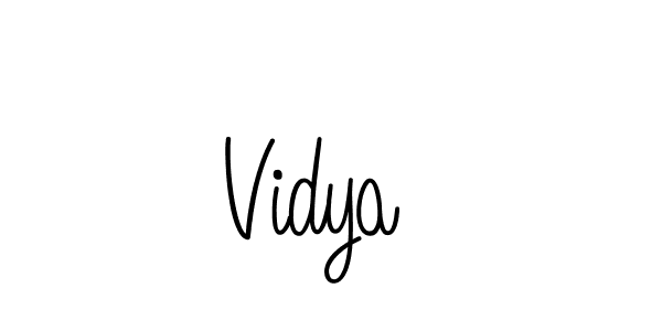 Design your own signature with our free online signature maker. With this signature software, you can create a handwritten (Angelique-Rose-font-FFP) signature for name Vidya . Vidya  signature style 5 images and pictures png