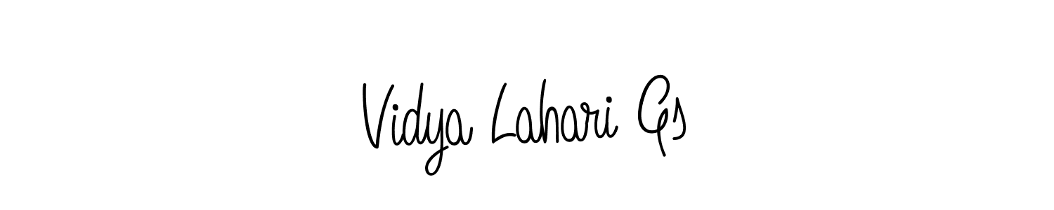 Also we have Vidya Lahari Gs name is the best signature style. Create professional handwritten signature collection using Angelique-Rose-font-FFP autograph style. Vidya Lahari Gs signature style 5 images and pictures png