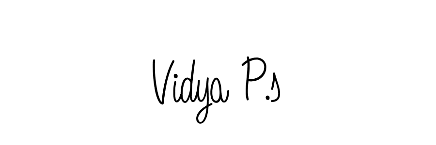 It looks lik you need a new signature style for name Vidya P.s. Design unique handwritten (Angelique-Rose-font-FFP) signature with our free signature maker in just a few clicks. Vidya P.s signature style 5 images and pictures png