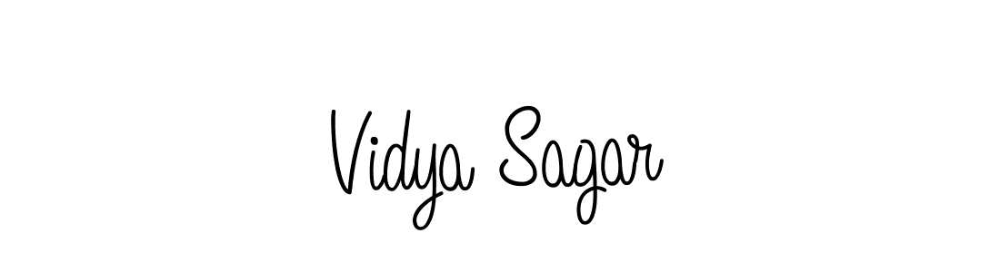 You should practise on your own different ways (Angelique-Rose-font-FFP) to write your name (Vidya Sagar) in signature. don't let someone else do it for you. Vidya Sagar signature style 5 images and pictures png