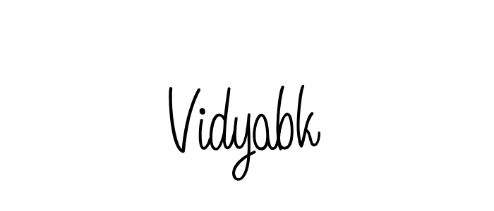 Create a beautiful signature design for name Vidyabk. With this signature (Angelique-Rose-font-FFP) fonts, you can make a handwritten signature for free. Vidyabk signature style 5 images and pictures png