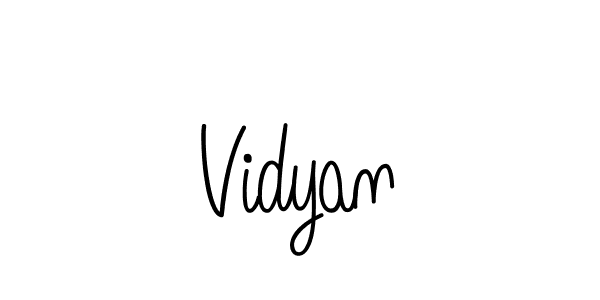 Also we have Vidyan name is the best signature style. Create professional handwritten signature collection using Angelique-Rose-font-FFP autograph style. Vidyan signature style 5 images and pictures png