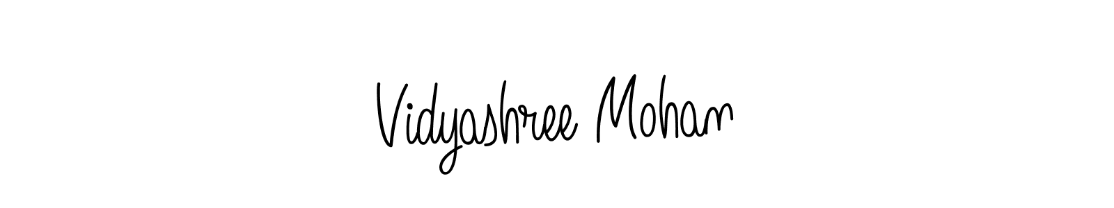 Make a beautiful signature design for name Vidyashree Mohan. With this signature (Angelique-Rose-font-FFP) style, you can create a handwritten signature for free. Vidyashree Mohan signature style 5 images and pictures png