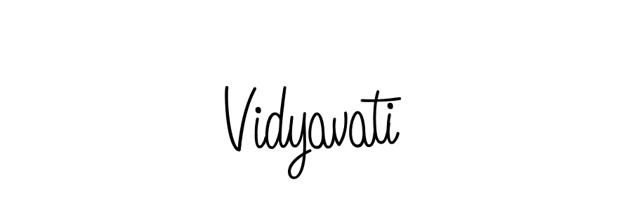 Use a signature maker to create a handwritten signature online. With this signature software, you can design (Angelique-Rose-font-FFP) your own signature for name Vidyavati. Vidyavati signature style 5 images and pictures png