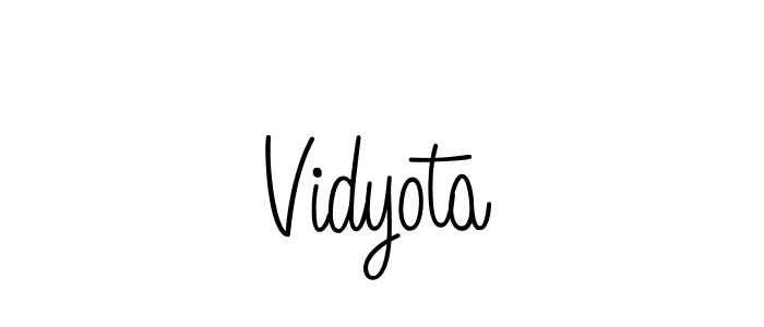 Create a beautiful signature design for name Vidyota. With this signature (Angelique-Rose-font-FFP) fonts, you can make a handwritten signature for free. Vidyota signature style 5 images and pictures png