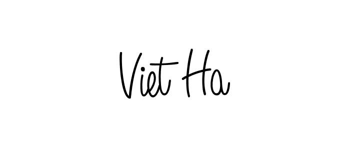 You should practise on your own different ways (Angelique-Rose-font-FFP) to write your name (Viet Ha) in signature. don't let someone else do it for you. Viet Ha signature style 5 images and pictures png