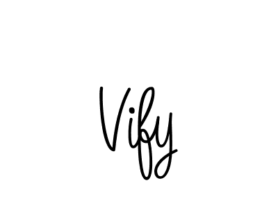 You should practise on your own different ways (Angelique-Rose-font-FFP) to write your name (Vify) in signature. don't let someone else do it for you. Vify signature style 5 images and pictures png