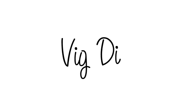 Use a signature maker to create a handwritten signature online. With this signature software, you can design (Angelique-Rose-font-FFP) your own signature for name Vig Di. Vig Di signature style 5 images and pictures png