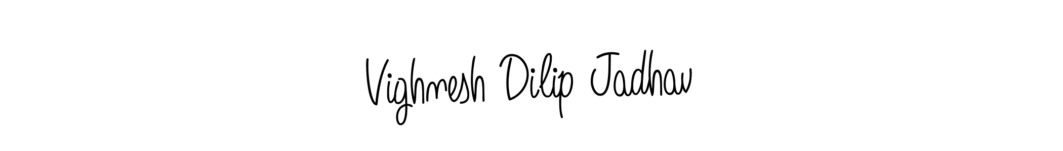 Also we have Vighnesh Dilip Jadhav name is the best signature style. Create professional handwritten signature collection using Angelique-Rose-font-FFP autograph style. Vighnesh Dilip Jadhav signature style 5 images and pictures png