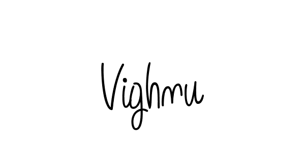Create a beautiful signature design for name Vighnu. With this signature (Angelique-Rose-font-FFP) fonts, you can make a handwritten signature for free. Vighnu signature style 5 images and pictures png