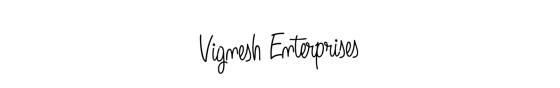 How to make Vignesh Enterprises name signature. Use Angelique-Rose-font-FFP style for creating short signs online. This is the latest handwritten sign. Vignesh Enterprises signature style 5 images and pictures png