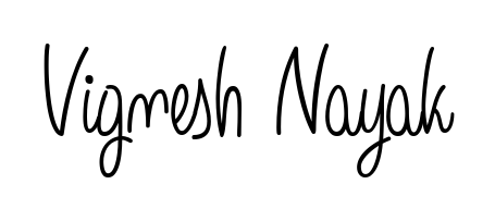 Personalize your online presence with Vignesh Nayak signature rendered in elegant Angelique-Rose-font-FFP font. Great for website footers and blogs. Vignesh Nayak signature style 5 images and pictures png