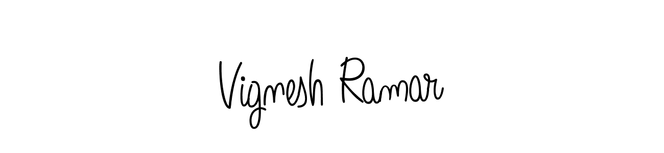 How to make Vignesh Ramar name signature. Use Angelique-Rose-font-FFP style for creating short signs online. This is the latest handwritten sign. Vignesh Ramar signature style 5 images and pictures png