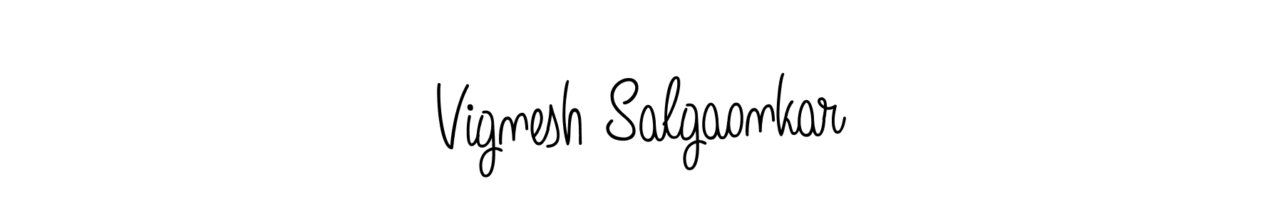 This is the best signature style for the Vignesh Salgaonkar name. Also you like these signature font (Angelique-Rose-font-FFP). Mix name signature. Vignesh Salgaonkar signature style 5 images and pictures png