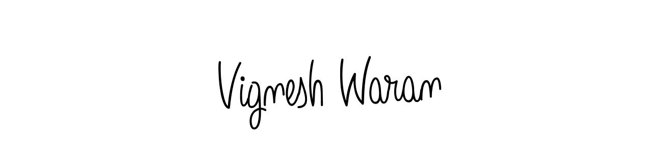 if you are searching for the best signature style for your name Vignesh Waran. so please give up your signature search. here we have designed multiple signature styles  using Angelique-Rose-font-FFP. Vignesh Waran signature style 5 images and pictures png