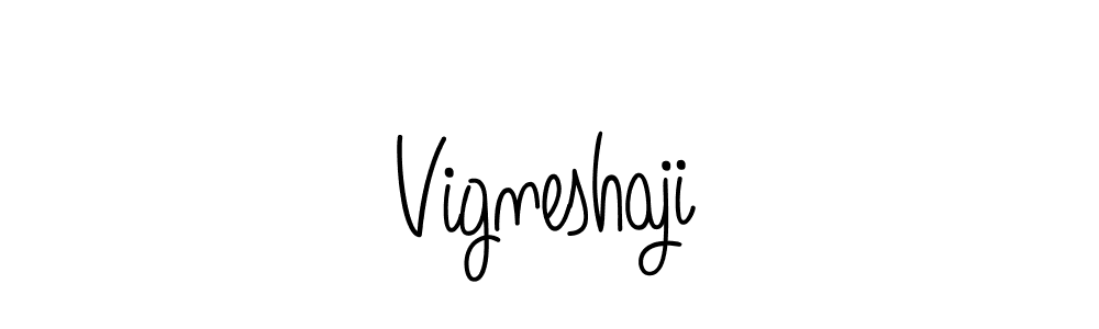 How to make Vigneshaji signature? Angelique-Rose-font-FFP is a professional autograph style. Create handwritten signature for Vigneshaji name. Vigneshaji signature style 5 images and pictures png