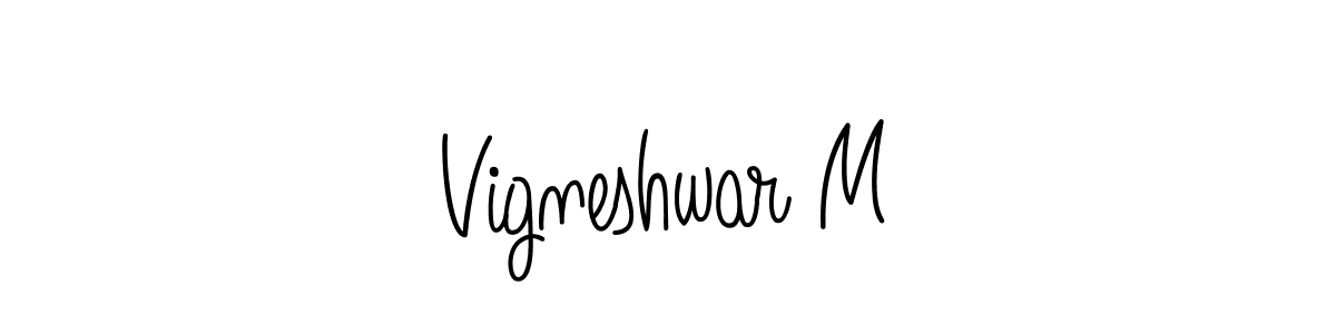 Angelique-Rose-font-FFP is a professional signature style that is perfect for those who want to add a touch of class to their signature. It is also a great choice for those who want to make their signature more unique. Get Vigneshwar M name to fancy signature for free. Vigneshwar M signature style 5 images and pictures png