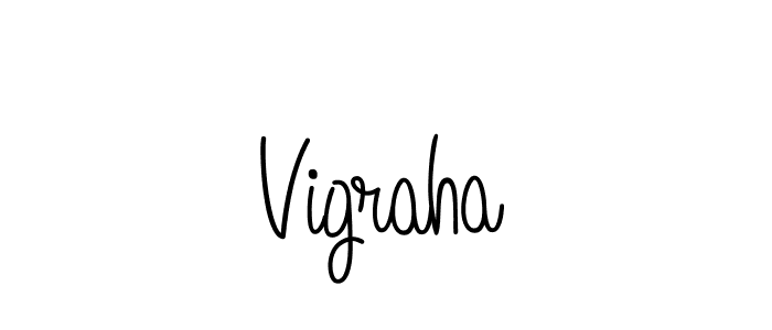 Design your own signature with our free online signature maker. With this signature software, you can create a handwritten (Angelique-Rose-font-FFP) signature for name Vigraha. Vigraha signature style 5 images and pictures png