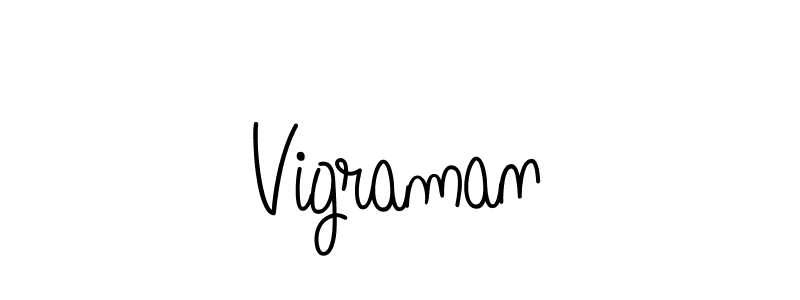 Make a beautiful signature design for name Vigraman. With this signature (Angelique-Rose-font-FFP) style, you can create a handwritten signature for free. Vigraman signature style 5 images and pictures png