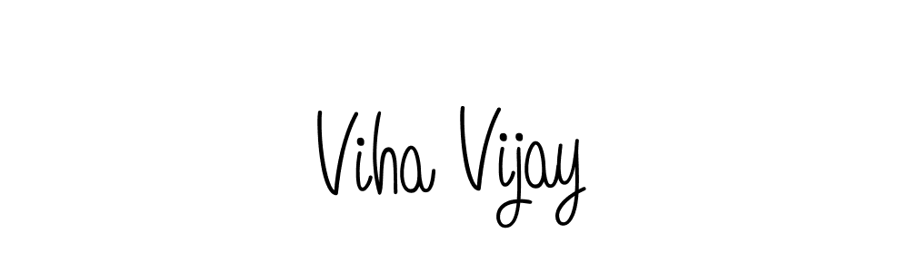 Make a beautiful signature design for name Viha Vijay. With this signature (Angelique-Rose-font-FFP) style, you can create a handwritten signature for free. Viha Vijay signature style 5 images and pictures png