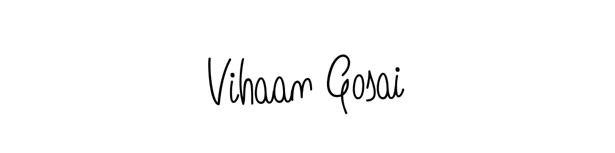How to Draw Vihaan Gosai signature style? Angelique-Rose-font-FFP is a latest design signature styles for name Vihaan Gosai. Vihaan Gosai signature style 5 images and pictures png