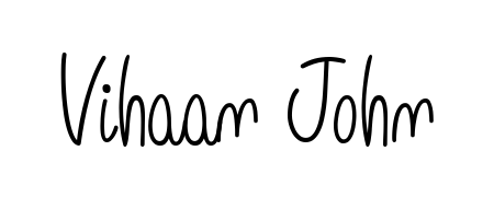 The Angelique-Rose-font-FFP lettering style adds unique flourish to name Vihaan John. Stand out with a custom digital autograph made in seconds. Vihaan John signature style 5 images and pictures png