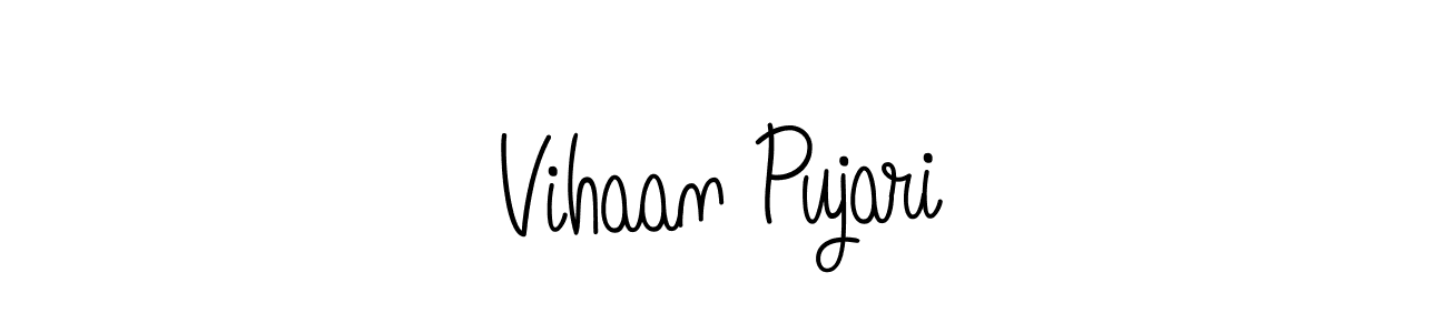 It looks lik you need a new signature style for name Vihaan Pujari. Design unique handwritten (Angelique-Rose-font-FFP) signature with our free signature maker in just a few clicks. Vihaan Pujari signature style 5 images and pictures png