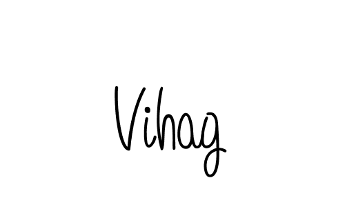 Use a signature maker to create a handwritten signature online. With this signature software, you can design (Angelique-Rose-font-FFP) your own signature for name Vihag. Vihag signature style 5 images and pictures png