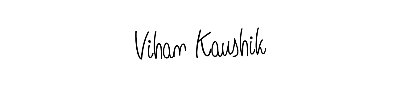 Make a beautiful signature design for name Vihan Kaushik. With this signature (Angelique-Rose-font-FFP) style, you can create a handwritten signature for free. Vihan Kaushik signature style 5 images and pictures png