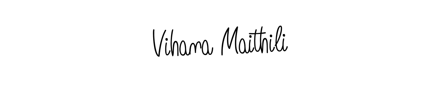 Angelique-Rose-font-FFP is a professional signature style that is perfect for those who want to add a touch of class to their signature. It is also a great choice for those who want to make their signature more unique. Get Vihana Maithili name to fancy signature for free. Vihana Maithili signature style 5 images and pictures png