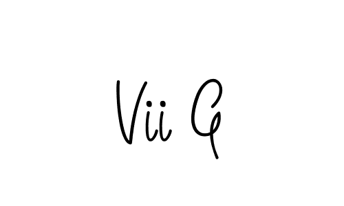 The best way (Angelique-Rose-font-FFP) to make a short signature is to pick only two or three words in your name. The name Vii G include a total of six letters. For converting this name. Vii G signature style 5 images and pictures png
