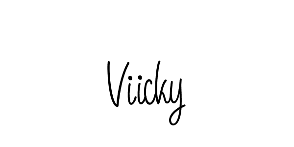Viicky stylish signature style. Best Handwritten Sign (Angelique-Rose-font-FFP) for my name. Handwritten Signature Collection Ideas for my name Viicky. Viicky signature style 5 images and pictures png