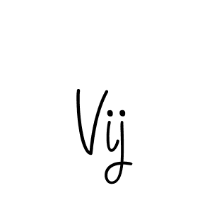 Vij stylish signature style. Best Handwritten Sign (Angelique-Rose-font-FFP) for my name. Handwritten Signature Collection Ideas for my name Vij. Vij signature style 5 images and pictures png