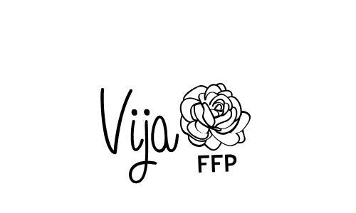 The best way (Angelique-Rose-font-FFP) to make a short signature is to pick only two or three words in your name. The name Vija6 include a total of six letters. For converting this name. Vija6 signature style 5 images and pictures png