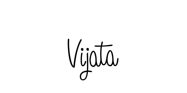 Use a signature maker to create a handwritten signature online. With this signature software, you can design (Angelique-Rose-font-FFP) your own signature for name Vijata. Vijata signature style 5 images and pictures png